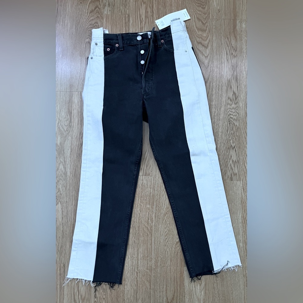 EB Denim Black and White Jeans